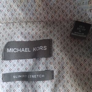 Michael Kors Men's Slim Fit Stretch Shirt - Gray